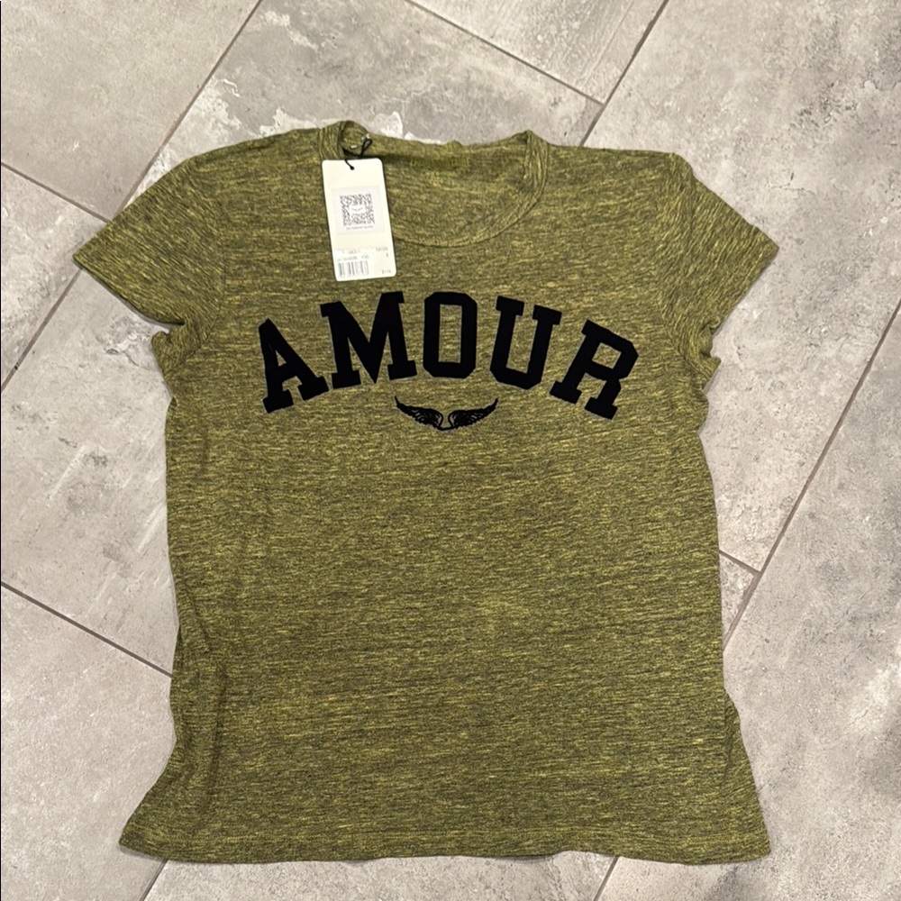 Brand new Zadic and Voltaire Green Short Sleeve Tee for Everyday Comfort